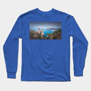 Beautiful Etretat panoramic view Long Sleeve T-Shirt